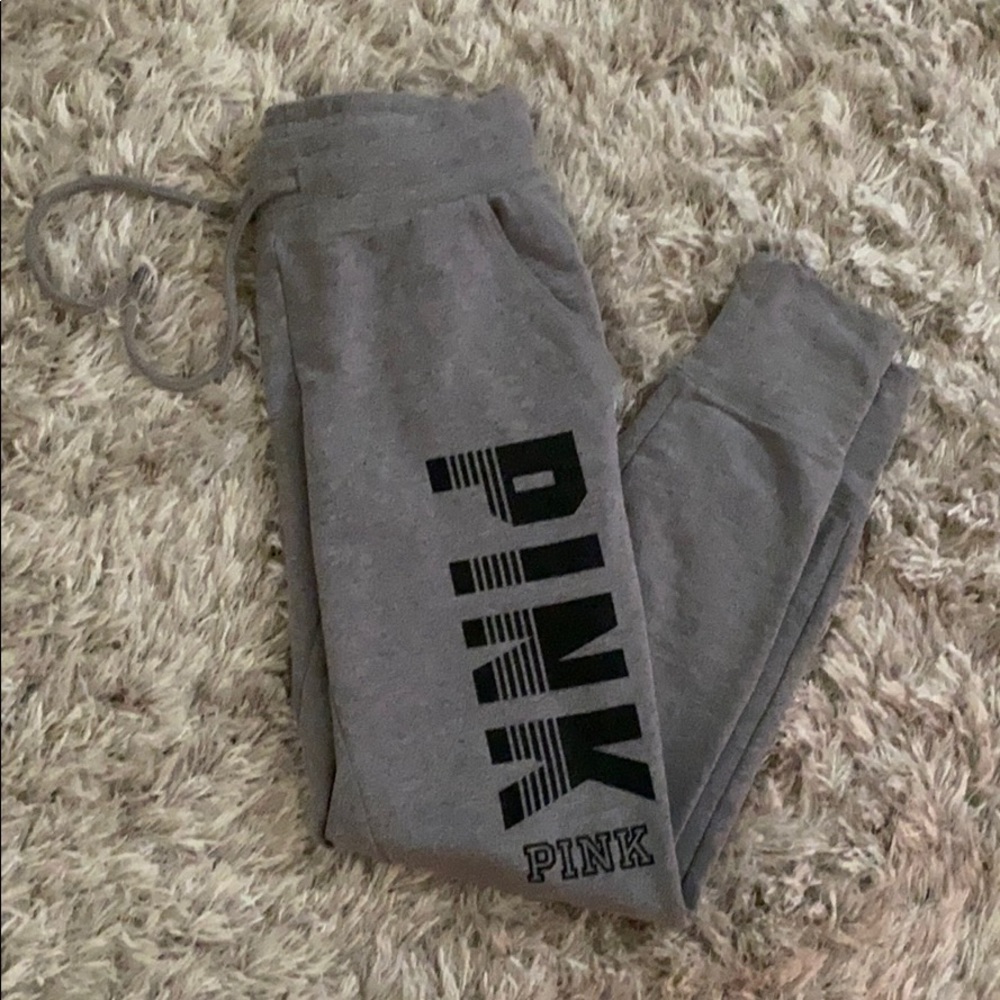 Pink Victoria’s Secret XS Jogger Gray and black
